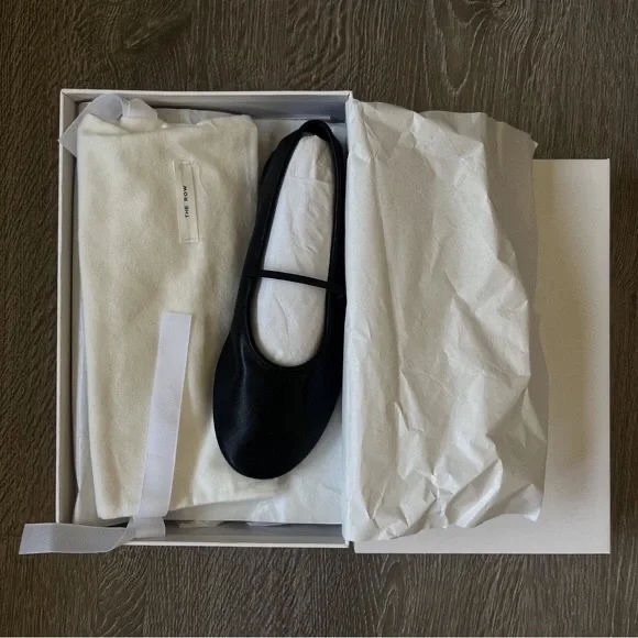 The Row Black Dress Shoes Minimalist Ballet Flats - Picture 3 of 3